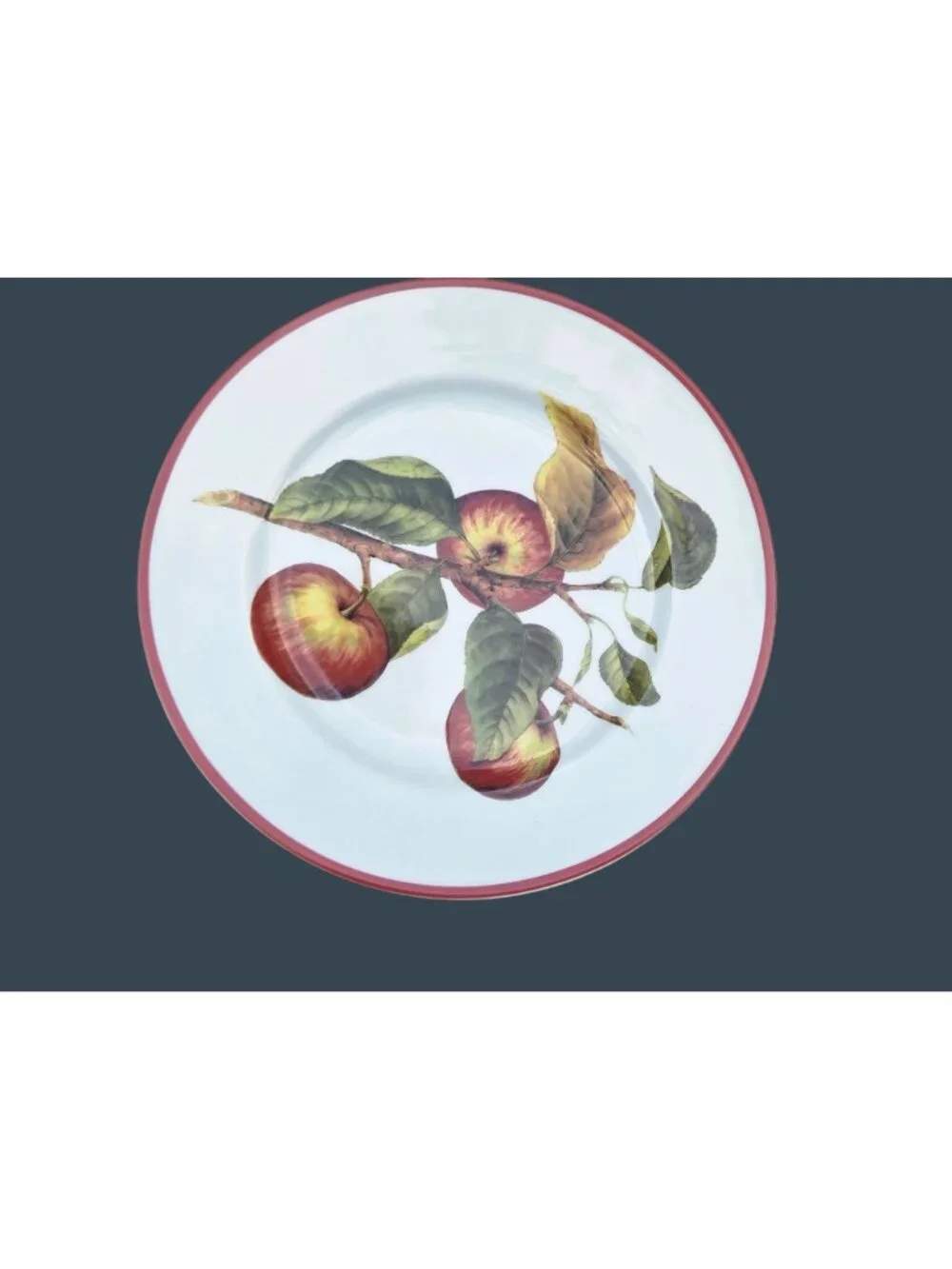 4 Williams Sonoma Apple Dessert Plates 4 Apple Orchard Motif Japan